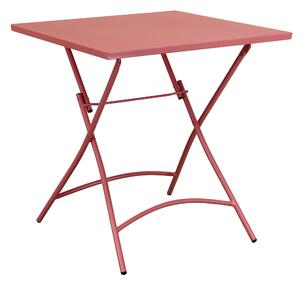 Tavolo quadrato 70x70 cm chiudibile da esterno per bar e pub con struttura e piano in acciaio Bistrot - Red