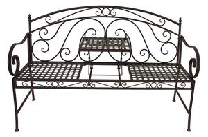 Panchina da giardino in metallo nero Saket - Garden Pleasure