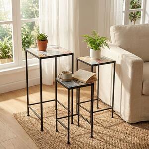 SILVES - set tre fioriere quadrate