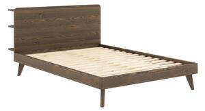 Letto matrimoniale marrone in legno di pino con griglia 180x200 cm Retreat - Karup Design