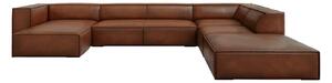 Divano angolare in pelle marrone cognac (angolo destro) Madame - Windsor & Co Sofas