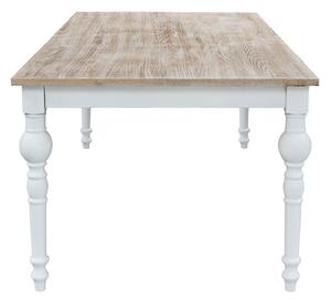 Tavolo da pranzo fisso da interno in legno bianco 200x100xH76 cm White In