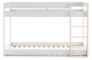 Letto a castello bianco per bambini 90x190 cm Angel - Marckeric
