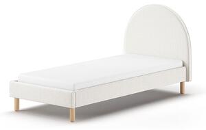 Letto singolo imbottito bianco con griglia 90x200 cm MOON - Vipack