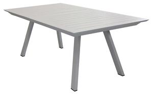 Tavolo allungabile da esterno in alluminio con piano effetto doghe Lyse - Beige