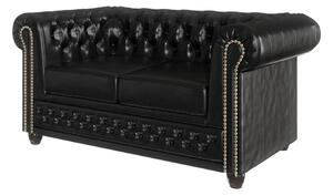 Divano in similpelle nero 148 cm York - Ropez