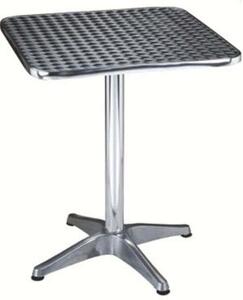Tavolo quadrato a colonna in alluminio waterproof 60x60xH70 cm per bar e ristoranti