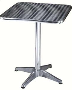 Tavolo quadrato a colonna in alluminio waterproof 60x60xH70 cm per bar e ristoranti