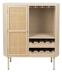 Portabottiglie in rattan crema per 8 bottiglie, 90x100 cm Amaya - White Label