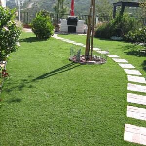 Tappeto erba verde sintetica 25mm prato finto in rotolo Villa - Rotolo Altezza 2 mt x 5 mt (10mq)