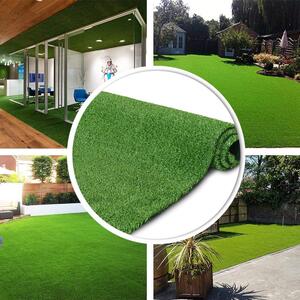 Tappeto erba verde sintetica 10mm prato finto a rotolo Olimpico - Rotolo Altezza 2 mt x 5 mt (10mq)