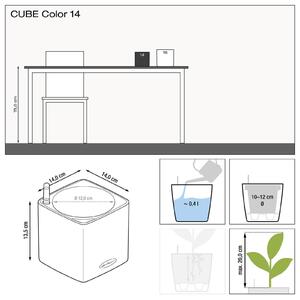Vaso Cube Color in polipropilene colore bianco H 14 x L 14 x P 14 cm