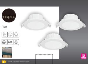 Set da 3 pezzi Faretto da incasso LED Flatxs tondo bianco, foro incasso 8.5 cm luce bianco naturale