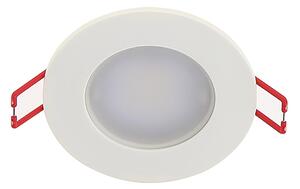 Faretto fisso da incasso LED Faretto fisso da incasso LED tondo bianco, orientabile foro incasso 6,5 cm luce bianco naturale
