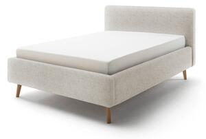 Letto matrimoniale imbottito beige con contenitore con rete inclusa 140x200 cm Mattis – Meise Möbel