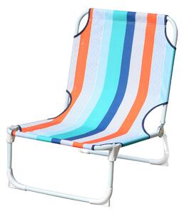 Spiaggina sedia chiudibile in acciaio con decorazione multicolore