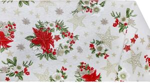 Tessuto cotone al metro - tela - Rose di Natale beige, altezza 140 cm