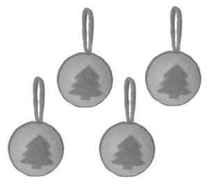 Set Ane di 4 palline decorative pendenti albero