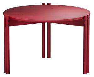 Tavolino rotondo rosso in legno di pino ø 60 cm Sticks - Karup Design