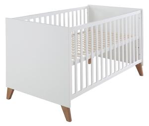Lettino in colore bianco e naturale 70x140 cm Ole - Roba