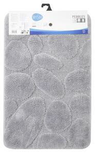 Tappeto antiscivolo rettangolare Pebbles in poliestere grigio 80 x 50 cm