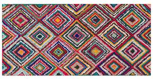Tappeto shaggy multicolore in cotone - 80x150cm - KAISERI Beliani
