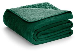 Copriletto trapuntato in velluto verde 170x210 cm Laila - AmeliaHome
