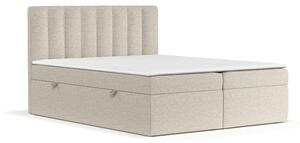 Letto boxspring beige con contenitore 180x200 cm Novento - Maison de Rêve