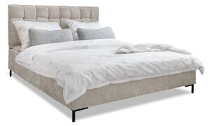 Letto matrimoniale imbottito beige con rete inclusa 180x200 cm Eve – Miuform