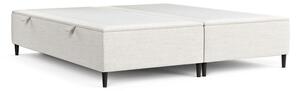 Letto matrimoniale imbottito crema con contenitore 180x200 cm Tate - Maison de Rêve