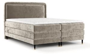 Letto boxspring marrone chiaro 200x200 cm Dove - Maison de Rêve