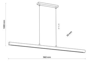 Lampadario a sospensione con filo LED dimmerabile GIACINTO LED/30W/230V
