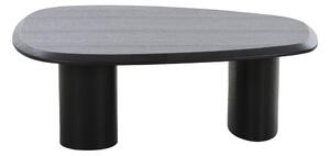 Tavolino nero con piano effetto frassino 78x96 cm Tirano - House Nordic