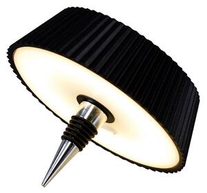 Mantra Iluminación Lampada da tavolo LED Relax, nera, piano bottiglia, batteria ricaricabile