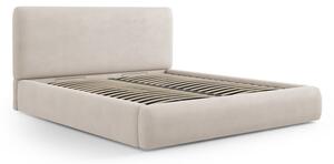 Letto matrimoniale imbottito beige con contenitore e doghe 180x200 cm Colonel - Cosmopolitan Design