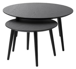 Tavolini rotondi neri in set di 2 pezzi ø 88 cm Adda - Unique Furniture