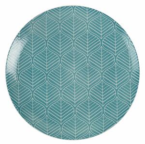Servizio piatti da tavola in porcellana azzurro 18 pezzi Bali Leaf