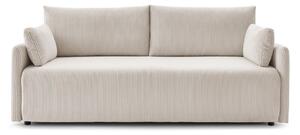 Divano beige allungabile con rivestimento in velluto a coste 211 cm Marcel – Bobochic Paris