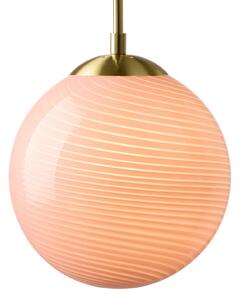Lampada a sospensione Halo Design, CANDY BALL, dimmerabile, Rosa / Rosé, Soggiorno, Vetro, Design