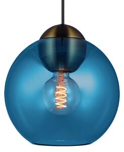 Lampada a sospensione Halo Design, BUBBLES, dimmerabile, Blu, Soggiorno, Vetro, Design