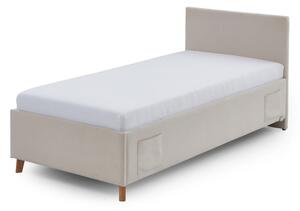 Letto da bambini beige imbottito con contenitore con rete inclusa 90x200 cm Cool – Meise Möbel