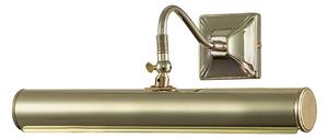 Applique Classica Picture Light Acciaio Ottone Lucido 2 Luci E14
