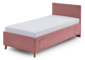 Letto da bambini rosa imbottito con contenitore con rete inclusa 90x200 cm Cool – Meise Möbel
