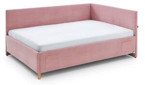 Letto da bambini con sponde rosa imbottito con contenitore con rete inclusa 120x200 cm Cool – Meise Möbel