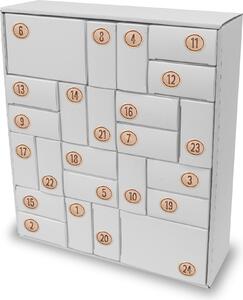 Itenga SET Calendario dell'Avvento per riempire il mix di cuboidi (bianco) + adesivo Z51