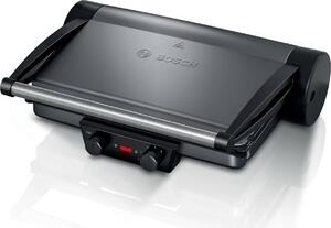 Bosch Bistecchiera Elettrica Doppia Piastra Antiaderente Potenza 2000 Watt colore Argento - TCG4215