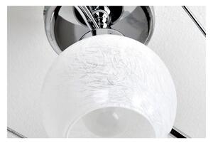 Plafoniera neoclassico Eolo bianco, in vetro, 89x45 cm, 5 luci