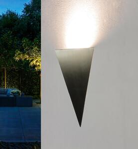 Lampada da esterno di design in acciaio inox con tecnologia LED / 4,5 watt - molto economica / antiruggine / classe di protezione IP44 / luce calda da parete esterna triangolo