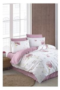Biancheria da letto bianca/rosa per letto singolo/per letto prolungato con lenzuolo incluso/3 pz 160x220 cm Floral – Mila Home