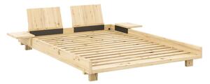 Letto matrimoniale in legno di pino con rete color naturale 140x200 cm Social Bed - Karup Design